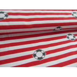 Jersey Pirat Paolo Streifen Kombi grau rot weiß